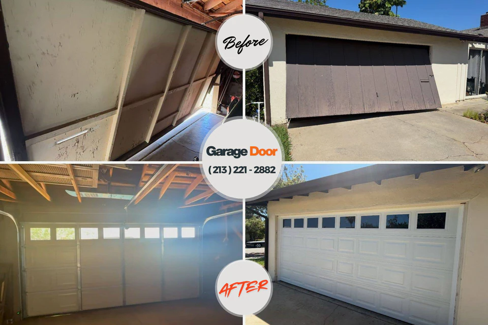Before and after: garage door repair 79735
